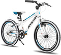 JOYSTAR Lubbock 20 24 Inch Kids Bike for Boys & Girls Ages 7-12 Years Hardtail Mountain Bike for Kids with 1-Speed/7-Speed Drivetrain, White Wall Knobby Tires, Kids' Bicycle