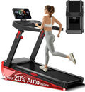 UMAY Fitness Treadmill with Incline, Foldable Compact Treadmills for Home with Pulse Sensors, Max 300/400 LBS Capacity, 3.0/3.5HP Quiet Brushless, Max 8.7 MPH