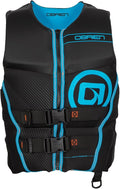 O'Brien Flex V-Back Life Jacket – Coast Guard Approved Adult Life Vest with Flex Fit Design, Lightweight Foam & Front Zip Closure for Watersports, Boating, and Jet Skiing
