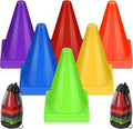 Leelosp 48 Pack 7" or 9" Plastic Traffic Cones Agility Field Marker Soccer/Safety/Sports/Training Cones for Skating Basketball Football Practice Drills Themed Party Decorations