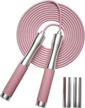 𝐒𝐩𝐞𝐞𝐝 𝐉𝐮𝐦𝐩 𝐑𝐨𝐩𝐞 𝐟𝐨𝐫 𝐅𝐢𝐭𝐧𝐞𝐬𝐬 - Skipping Rope for Women Men Exercise with Adjustable Length Jumping Rope and Alloy & Silicone Handles Suitable for Workout Boxing Home Gym