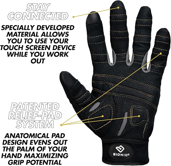 Bionic Women's Beastmode Full Finger Gym Workout Gloves