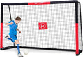 Soccer Goal for Backyard,6x4/8x5/10x6.5/12x6.5ft Metal Soccer, Soccer Goal for Kids 8-12, Soccer net with Zipper Design, Easy Assemble, Weatherproof Foam Padded Goal Post, Adults