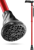 HONEYBULL Foldable Walking Cane for Seniors & Adults – Adjustable 8 Height Settings 30-37", Lightweight Collapsible Cane with Air Cushion Tip, Ergonomic Comfort Grip & Wrist Strap