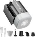 THE WEEKEND Portable Air Pump for Inflatables with Camping Lantern,3kPa Tiny Air Mattress Pump with 2000mAh Rechargeable Battery,Inflate Deflate for Sleeping Pads Pool Floats Inflatable Toys (Black)
