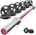 RitFit Barbell Weight Set - 4/6FT Olympic Barbell with Weight Plates (55-275LB Total) - Weightlifting Equipment for Squats, Curls, Deadlifts, Presses, Hip Thrusts