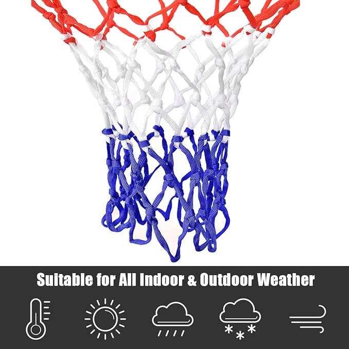 Goplus 18’’/15’’ Replacement Basketball Rim, Wall Door Mounted Basketball Hoop with All Weather Net, Indoor Outdoor Hanging Basketball Rim Goal Outside