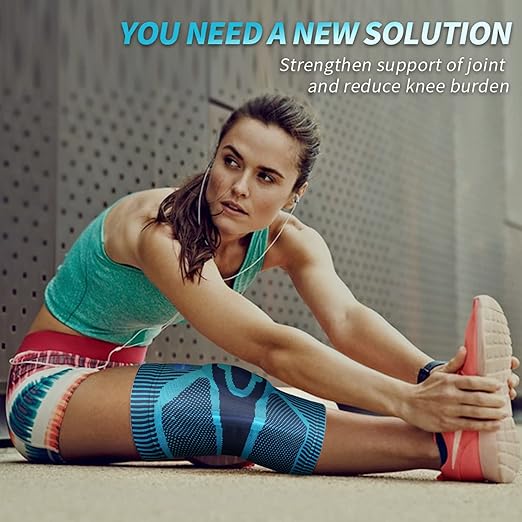 NEENCA Knee Braces for Knee Pain Relief, Compression Knee Sleeves with Patella Gel Pad & Side Stabilizers, Knee Support for Weightlifting, Running, Workout, Arthritis, Meniscus Tear, Men Women. ACE-53