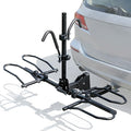 Leader Accessories 2-Bike Platform Style Hitch Mount Bike Rack, Tray Style Bicycle Carrier Racks Foldable Rack for Cars, Trucks, SUV and Minivans with 2" Hitch Receiver