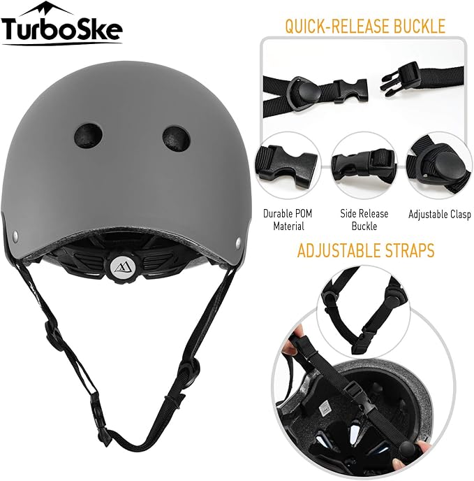 Skateboard Helmet, BMX Helmet, Multi-Sport Helmet, Bike Helmet for Kids, Youth, Men, Women
