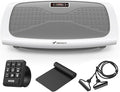 MERACH Vibration Plate Exercise Machine, 3D & 4D Vibration Plate with 2 Tension Ropes LED Display, Whole Body Vibration Platform for Women Men, Exercise Equipment for Home