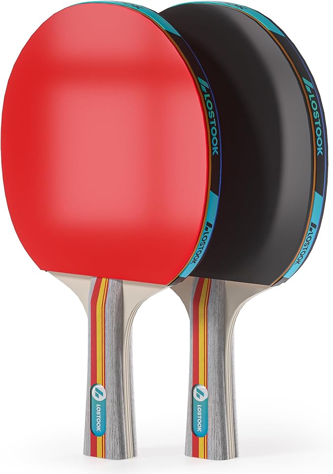 Professional Ping Pong Paddles Set of 2/4 with Table Tennis Rackets and 3 Star Balls, Portable Ping Pong Table Net with Clamps for Any Table, Home/Outdoor Games