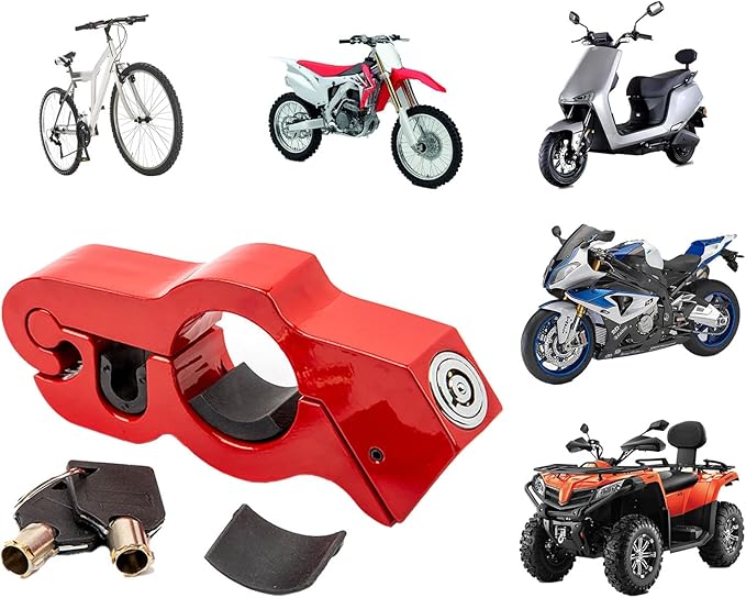 Motorcycle Brake Lock, Heavy Duty Motorcycle Locks Anti Theft, Motorcycle Accessories for Moped Dirt Bike Scooter and ATV
