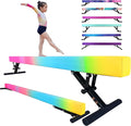 Adjustable Balance Beam Gymnastics Beam 8 FT Adjustable Height Beams for Kids, High and Low Floor Beams,Gymnastics Equipment for Kids Adults Training at Home and Gym Center