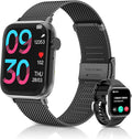 Smart Watch for Man Women Answer/Make Call, Fitness Watch with 120+ Sport Modes, IP67 Waterproof, Heart Rate/Sleep Tracker/Step Tracker/Blood Pressure Health Watch for Android iOS Phone (Black)
