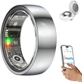 2025 Upgraded Smart Ring Health Tracker for Women Men, IP68 Waterproof Fitness Ring with Sleep Tracker/Step Tracker/Heart Rate/Blood Oxygen/Distance/Calories, No Subscription, Charging Case
