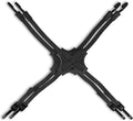 Tack Strap – 4-Way Flat Bungee Cord with Rubber Pad Grip, Non-Slip Tie Down Straps for Motorcycle, ATV, Kayak, Cycling, Camping, Truck Storage, Adjustable Bungee Cords - 2 Pack (Black)
