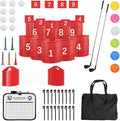 Golf Outdoor Game 9 Holes Set with 2 Clubs for Golf Bucket Yard Game, Family and Friends Gathering, Suitable for Backyard, Park, Beach, Lawn