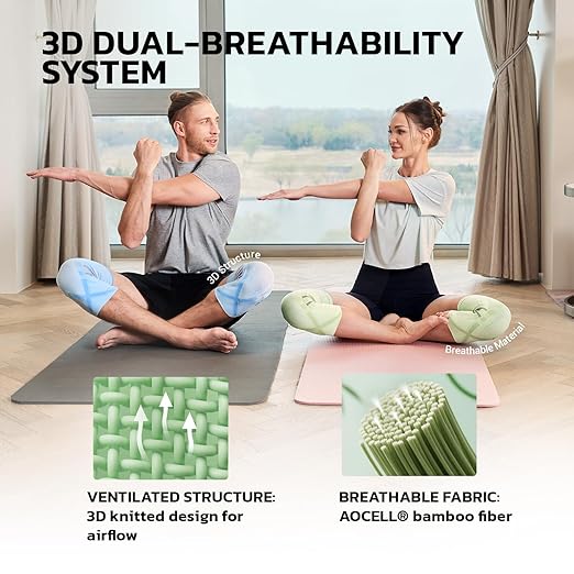 Compression Knee Brace for Women & Men, 2 Pack AOCELL Knee Sleeve Support for Knee Joint Pain Relief, ACL, Meniscus Tear, Arthritis - Breathable for Workout, Running, Gym, Sports, Fitness S
