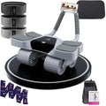2025 New 4-Wheel Abdominal Roller with Elbow Support : Latest Upgraded High-Performance Exercise Machine With Automatic Rebound, Multi- layered Anti-Slip Design with Calorie Counting LCD Screen