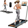 Treadmill with Incline, 3 in 1 Walking Pad with Incline for Home Office w/3.0HP Motor/7.6MPH, Walking Pad with Handle Bar/Remote/LED Display, Walking Pad Treadmill with Incline Supports Up to 350lbs