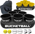 BucketBall | Team Color Edition | Party Pack (Black/Yellow): Original Yard Pong Game: Best Camping, Beach, Lawn, Outdoor, Family, Adult, Tailgate, Jumbo, Giant Game
