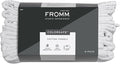 Fromm ColorSafe 100% Cotton Bleach Proof Salon Hair Towels for Hairstylists, Barbers, Spa, Gym in White, 16" by 29", 6 Count Absorbent Stain Resistant Towels for Drying Curly, Long, Wavy Hair