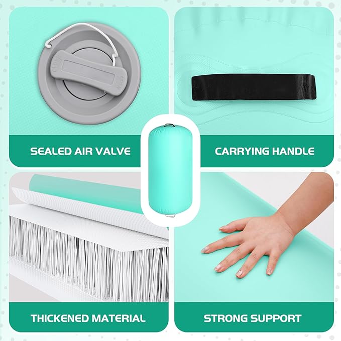 Inflatable Gymnastics Air Roller Set, Tumble Rolling Air Roller Gymnastics Barrel with Electric Pump for Kids Adults Home Outdoor Gymnastic Training Cheerleading Yoga