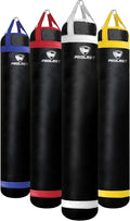 PROLAST Heavy Punching Kicking Bag for Adults, Boxing, MMA, Martial Arts, Muay Thai, Strength Training Equipment, Filled, 6ft, 150 lbs, Colored Trim Strap, Rhino Logo