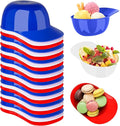 24 Pieces Baseball Helmet Ice Cream Bowls, 8 oz Baseball Party Supplies Helmet Snack Bowl, Mini Plastic Sundae Helmets, kids Baseball Ice Cream Hats for Sports Birthday Dessert Favors Serving
