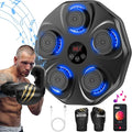 Music Boxing Machine, Interactive Punching Trainer with Boxing Gloves, Large Size Wall Mounted Electronic Boxing Target for Kids, 9 Modes & 9 Speeds