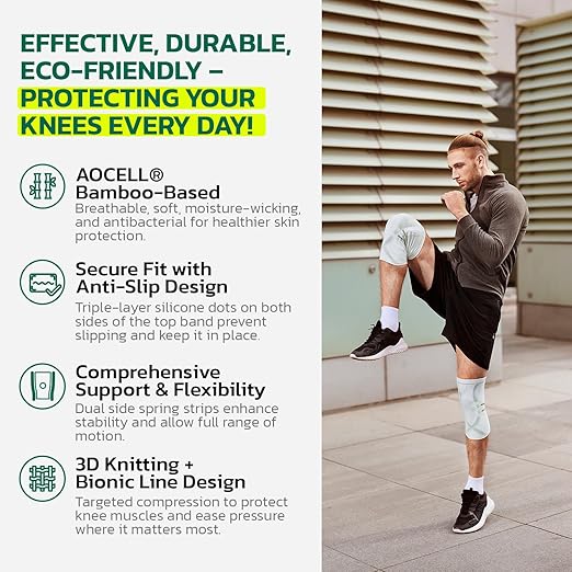 Compression Knee Brace for Women & Men, 2 Pack AOCELL Knee Sleeve Support for Knee Joint Pain Relief, ACL, Meniscus Tear, Arthritis - Breathable for Workout, Running, Gym, Sports, Fitness S