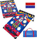 Portable Cornhole Set with 2 Collapsible Cornhole Boards, 8 Cornhole Bean Bags and Carrying Case for Yard Toss Game, Indoor Outdoor Camping Games for Adults Family (3 x 2-feet)