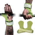 MANUEKLEAR Gym Straps Weight Lifting, Double Leather Lifting Straps for Men Deadlift with Cushion Wrist Loop, Gym Lifting Wrist Wraps for Weightlifting