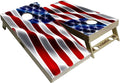 American Flag Series - Premium Cornhole Boards w Cupholders and a Handle - Includes 2 Regulation 4' x 2' Cornhole Boards w Premium Birch Plywood and 8 Cornhole Bags