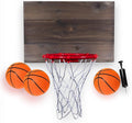 All-Star Mini Indoor Basketball Hoop & Ball Set in Solid red Cedar Made in USA. Unique Over The Door or Wall Option 3 Mini Basketballs for Indoor Fun.