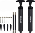 SKOLOO 10" Portable Hand Air Ball Pump Inflator Kit with Needle, Nozzle, Extension Hose for Soccer Basketball Football Volleyball Water Polo Rugby Exercise Sports Ball Balloon Swim Inflatables