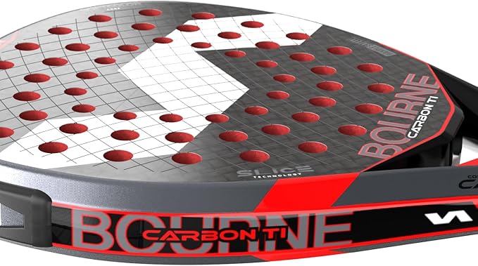 Padel Racket Bourne Carbon Ti, Diamond Hybrid Shape for Advanced Power & Control with Hexaforce & Softcolor EVA Core