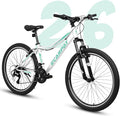 24 26 Inch Women Girls Mountain Bike, Disc/V Brakes 21 Speeds Women Bike, Sturdy Steel Frame and Suspension Fork, Stylish Adult and Teens Bicycle for Urban Trail Snow Commuter