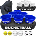 BucketBall | Team Color Edition | Party Pack (Navy Blue/White): Original Yard Pong Game: Best Camping, Beach, Lawn, Outdoor, Family, Adult, Tailgate, Jumbo, Giant Game