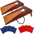 GSE Games & Sports Expert Portable Cornhole Toss Game Set with 8 Bean Bags, Wooden Cornhole Game Set for Indoor&Outdoor. Bean Bag Toss Game Set for Family, Friends