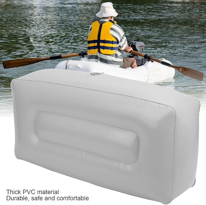 Kayak Inflatable Seat Cushion, Pack of 2 Soft PVC Inflatable Seat Cushion Portable Fishing Boat Cushion for Kayak Inflatable Boat Fishing Boat Outdoor Projects, Gray
