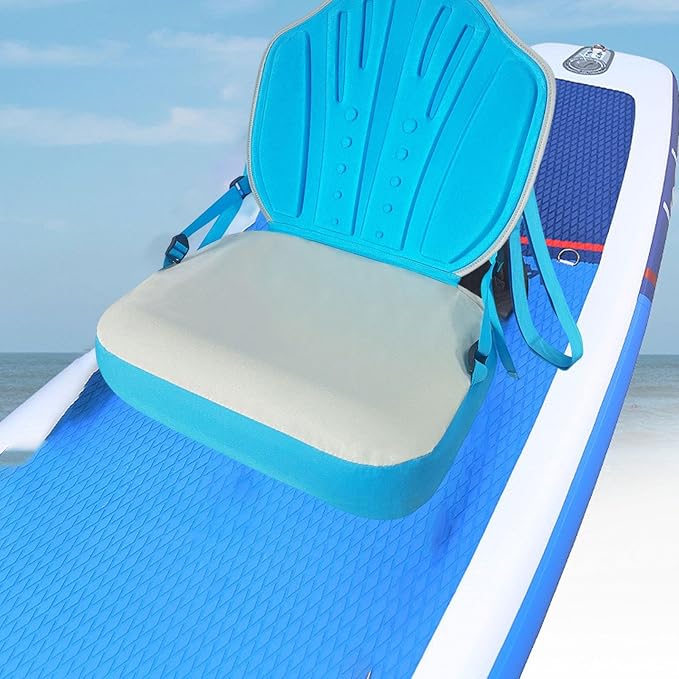 Kayak Seat Inflatable Accessory Adjustable Strap Easy to Install with Backrest Paddle for Rowboats Kayaks Rafting