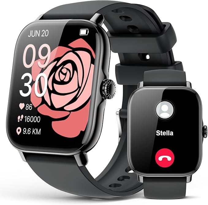 Smart Watch for Men Women, Bluetooth Call, 1.91'' HD Full Touchscreen Fitness Step Tracker Watch for Android iPhone Compatible, IP68 Waterproof Smartwatch With Sleep Monitor/Activity Tracker/Pedometer