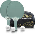 Senston Table Tennis Rackets Set, Professional Table Tennis Racket with 3 Balls, Composite Rubber Ping Pong Paddle Set