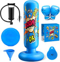 Inflatable Punching Bag for Kids 3-12, Boxing Equipment for Kids and Adults, Christmas, Birthday Gifts, Punching Bag Practice Karate, Taekwondo
