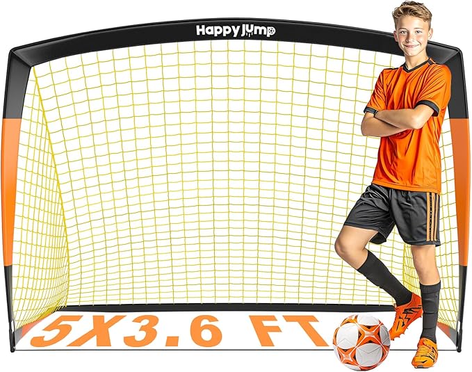 Soccer Goal 7'x5', 6.6‘x3.3', 5'x3.6', 4'x3', 3'x2.2' Soccer Net for Kids Backyard
