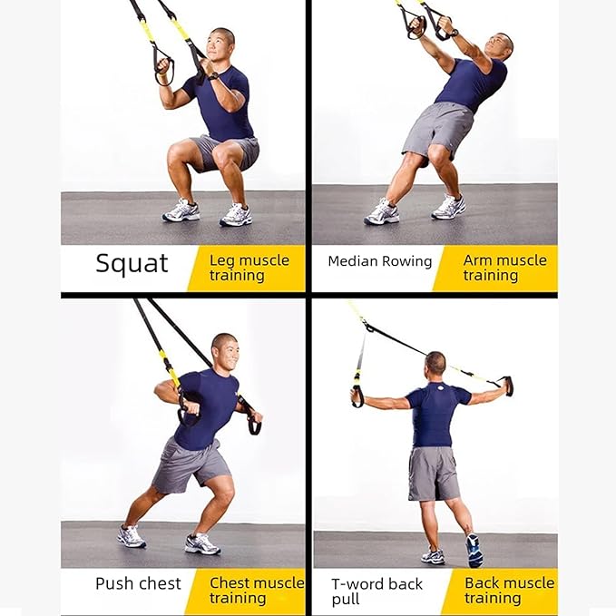 ETHEREAL Adjustable Suspension Trainer Kit, Resistance Training Exercise Straps for Full Body Workouts, Includes Door Ancho, Extension Belt & Handles, Bodyweight for Arena Edition