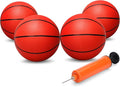 Dilabnba 8" Mini Rubber Replacement Basketballs for Basketball Hoop/Pool, Toddler Soft Beach Bouncy Ball Sports Party Game for Kids Adults, Junior Balls Indoor & Outdoor Arcades & Games (4PCS)