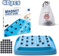 Magnet Game, Magnetic Game Fun Family Board Games for Kids and Adults, Magnet Chess Game with 40Pcs Stones, Table Top Magnetic Board Games, 2-4 Players